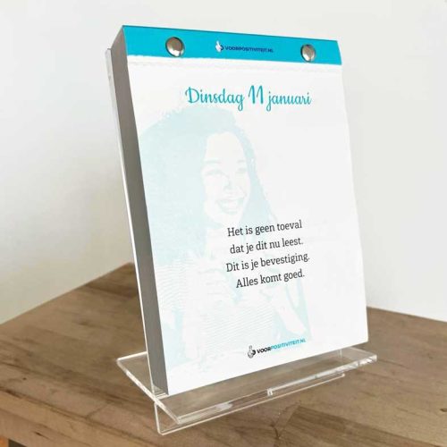 Standaard voor scheurkalender met voorbeeld